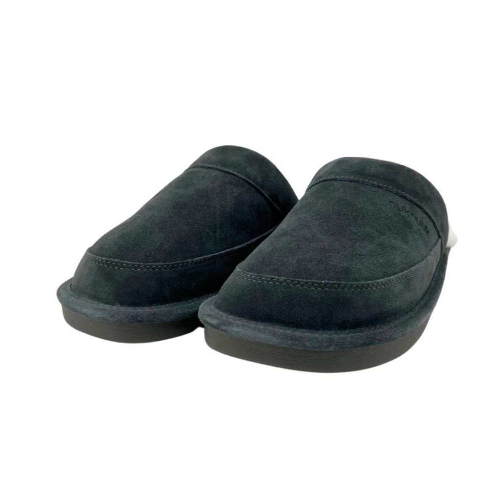Nuknuuk Men's Charcoal Leather Slippers / Various Sizes